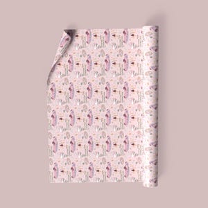 Personalized Wedding Celebration Gift Wrap - Customizable with Name and Elegant Design, Pink Rolls Roys, White Wedding Cake, Bridal Shower