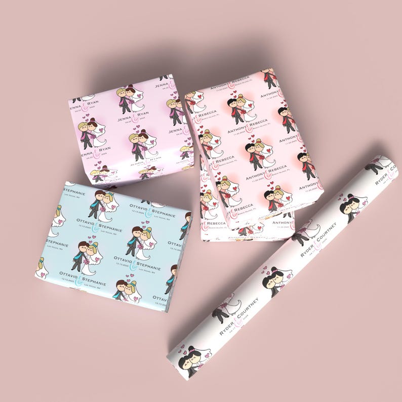 bridal shower personalized wrap