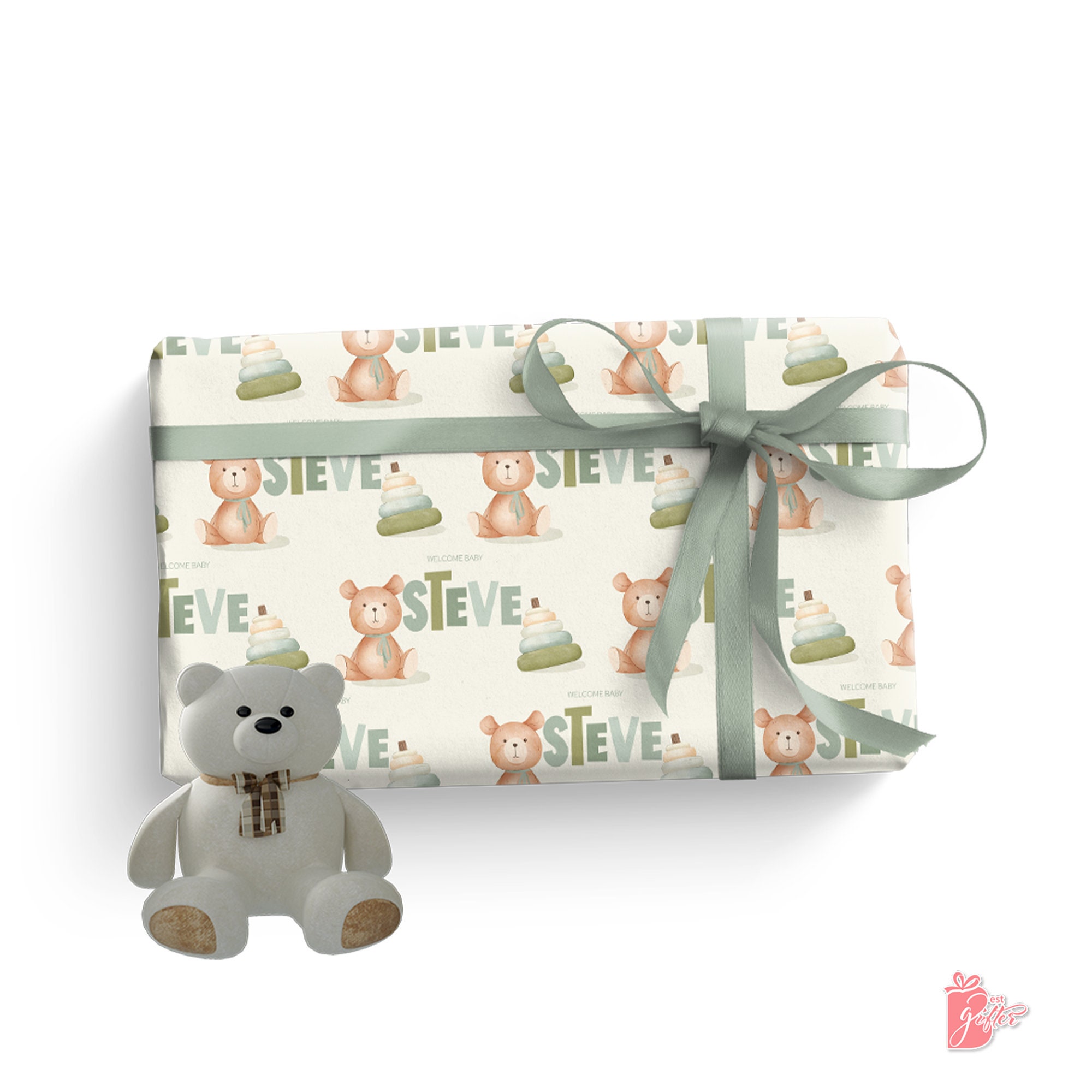 Winnie the Pooh Wrapping Paper Baby Shower Retro Cute Wrapping Paper  Birthday Wrapping Paper 
