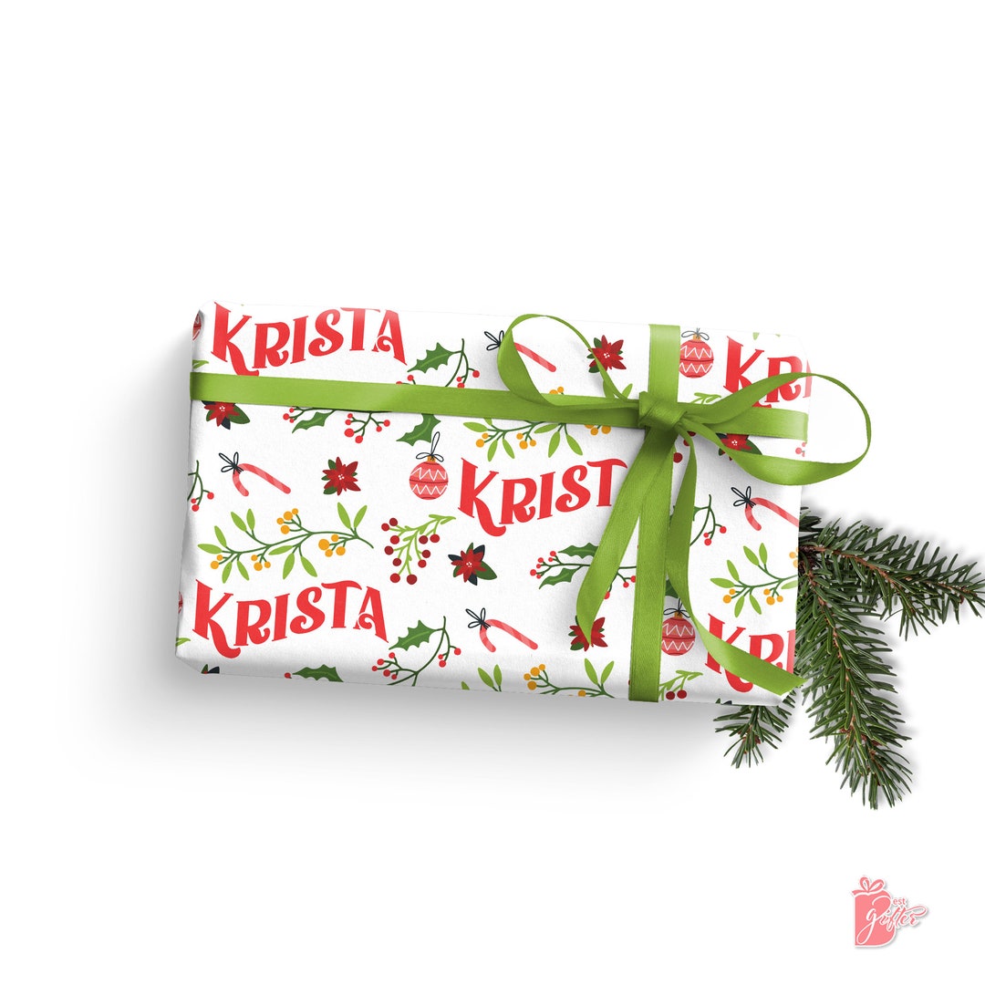Personalized Holiday Wrapping Paper Festive Holiday Trees W Etsy personalized-holiday-wrapping-paper-festive-holiday-trees-w-etsy