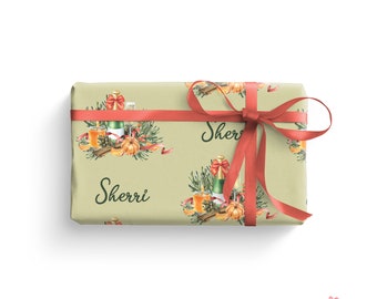 Nom personnalisé NYE Gift Wrap, Boîte cadeau du Nouvel An, Sac d’emballage cadeau de Noël, Cadeau de vacances personnalisé, Cadeau personnalisé, Cadeau surprise du Père Noël