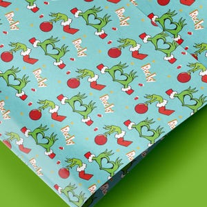Grinch gift wrap