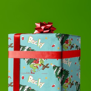 Carta da regalo natalizia personalizzata Grinch / Nome personalizzato sulla carta da regalo di Natale / Carta da regalo natalizia personalizzata / Regali originali per bambini