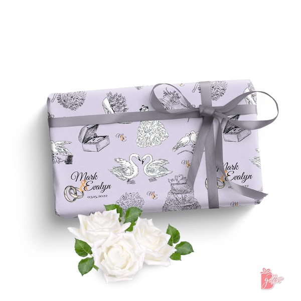 Wedding Gift Wrap Etsy