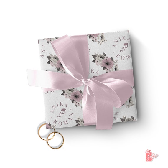 Bridal Blossom Custom Wedding Gift Wrap