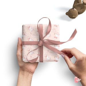 Carta regalo personalizzata per neonati con nome / Carta da regalo personalizzata per bambine / Carta da regalo rosa per baby shower / Regali per neonati / Regalo per rivelare il sesso del bambino