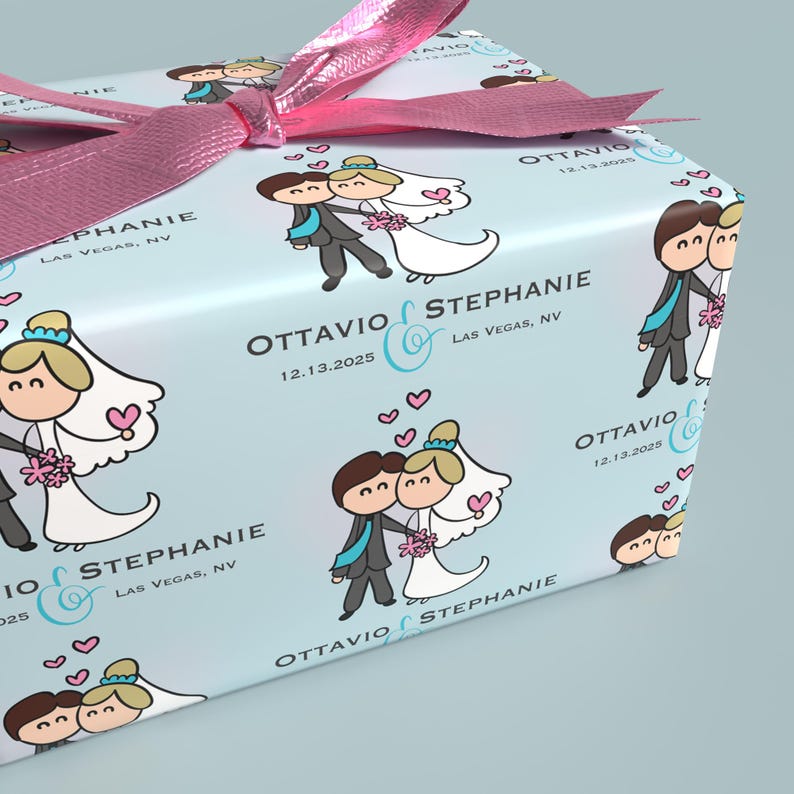 romantic anniversary gift wrap personalized