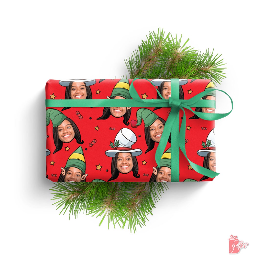 Elf Ears Photo Face Cutout Gift Wrap Fun Xmas Green Elf Hat - Etsy