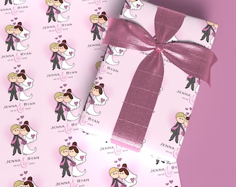 Hochzeitspapier personalisiert: Geschenkpapier für Paare und Hochzeitspaare