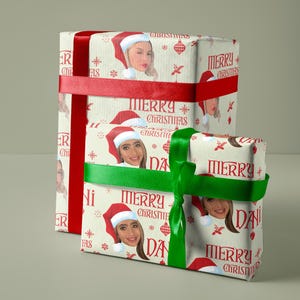 Personligt julklappspapper med foto | Anpassad presentinslagning