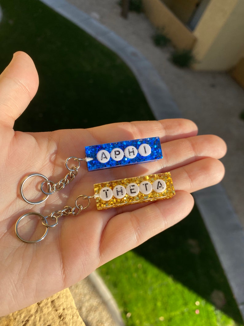 Sorority Handmade Resin Keychain Big Little Gift Resin Etsy