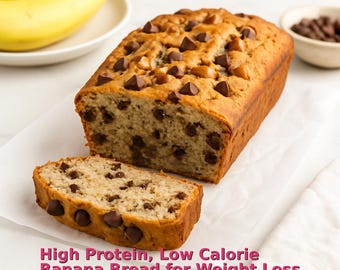 Healthy High Protein Banana Bread – Low Calorie Recipe for Weight Loss (Digital Download)