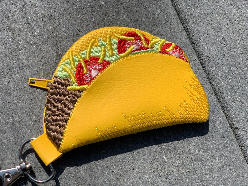Taco Zipper Pouch and Keychains Etsy