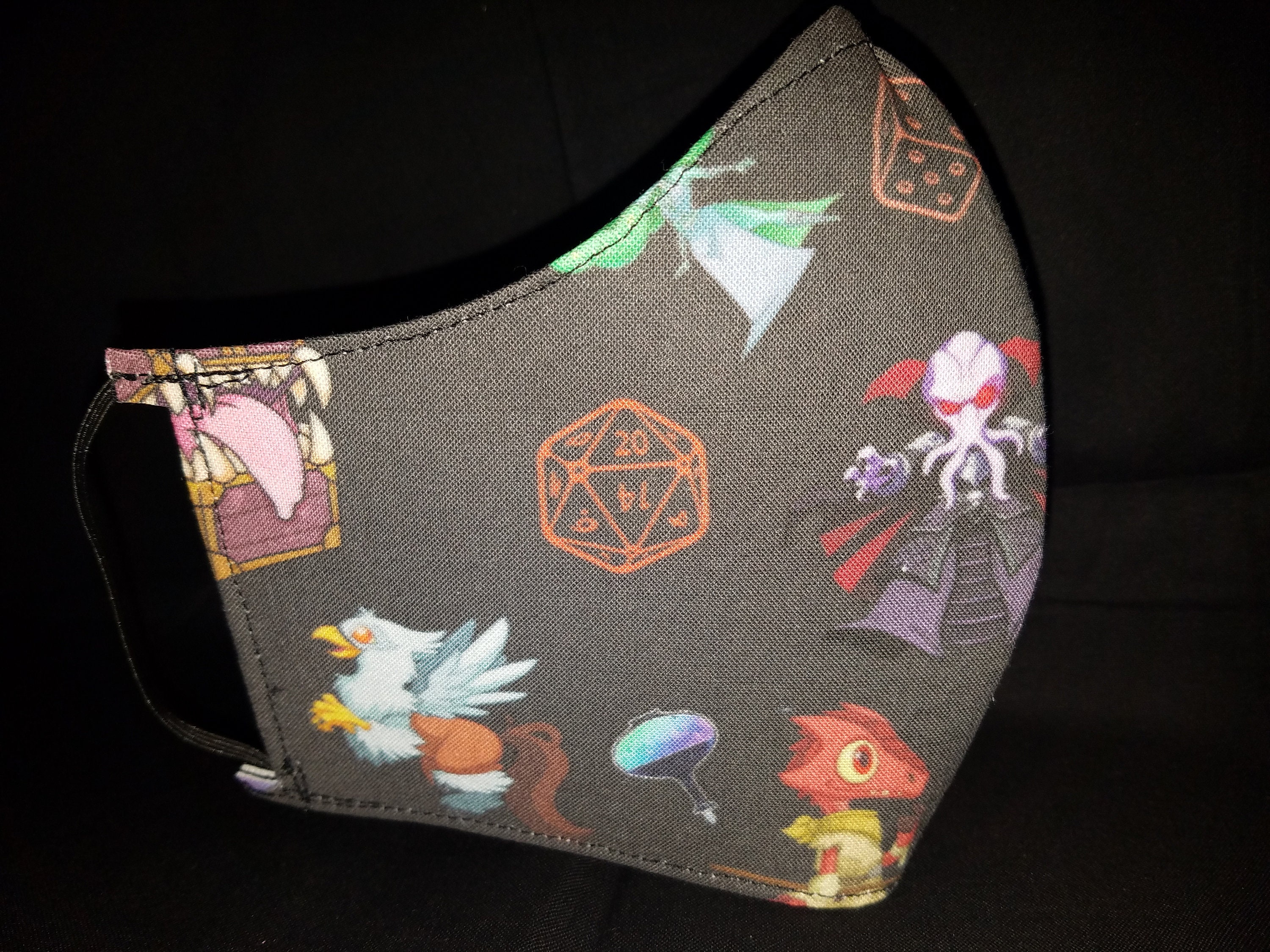 Dungeon and Dragons Face Mask D&D Face Mask dnd mask dnd Etsy