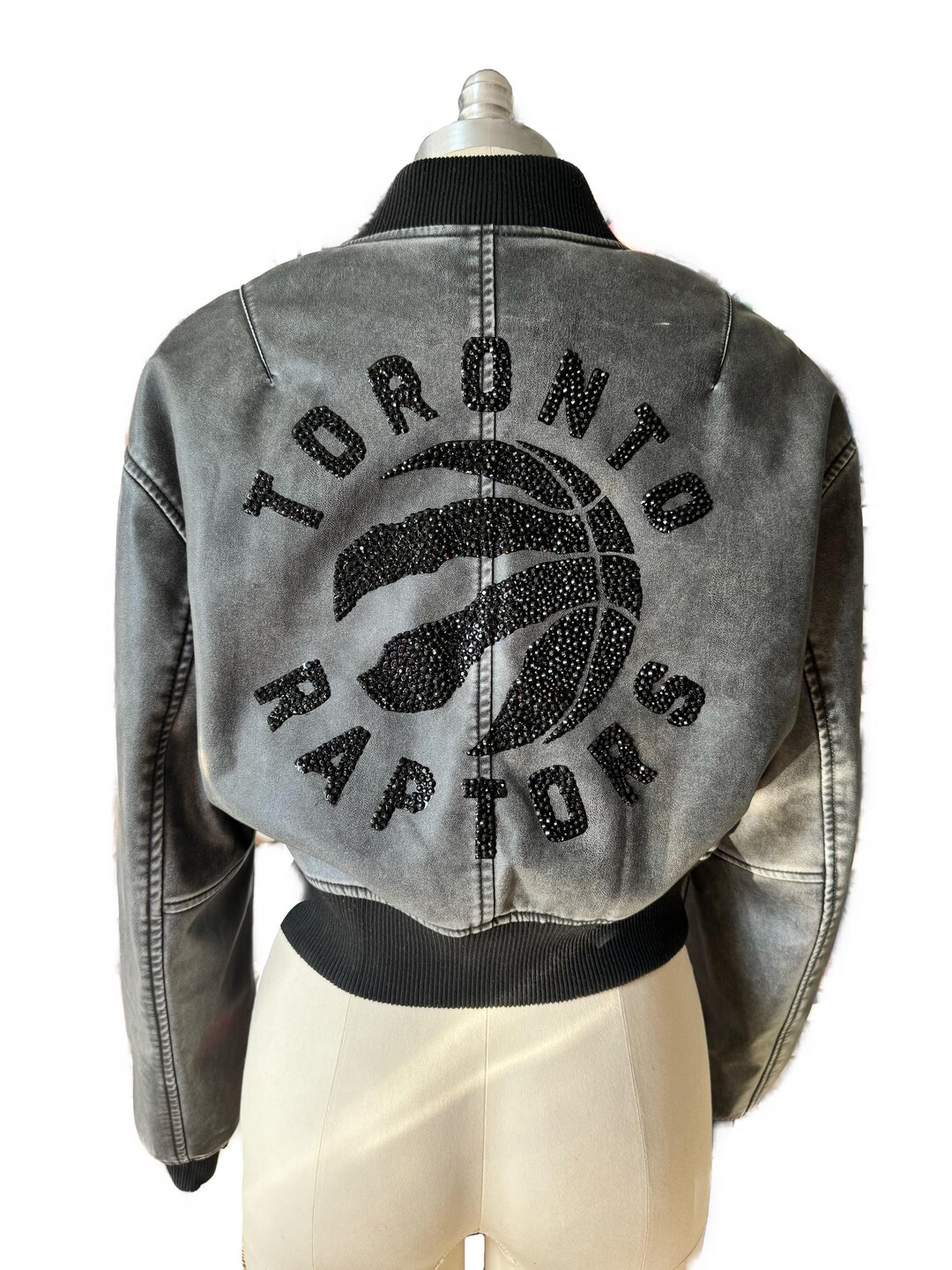 RHINESTONE DETAIL JACKET IN BLACK