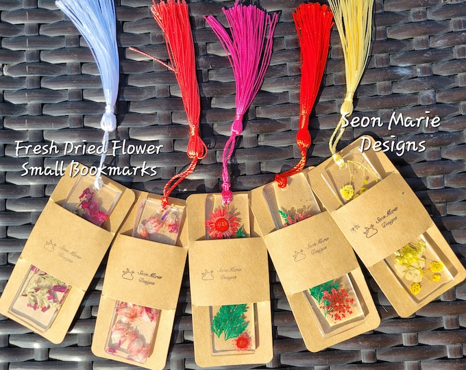 Small Fresh Dried Flower Bookmarks