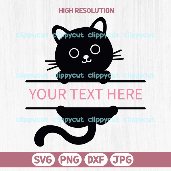 Cat Monogram Svg - Etsy
