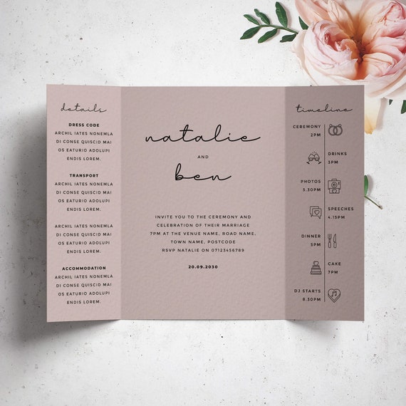 Buy Wedding Invitation Simple Wedding Invitation Modern Wedding Online in  India 