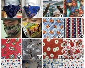 pick a fabric for your face mask B - BREATHABLE - nose wire filter pocket adjustable made in USA small m large xl child adult kids men women