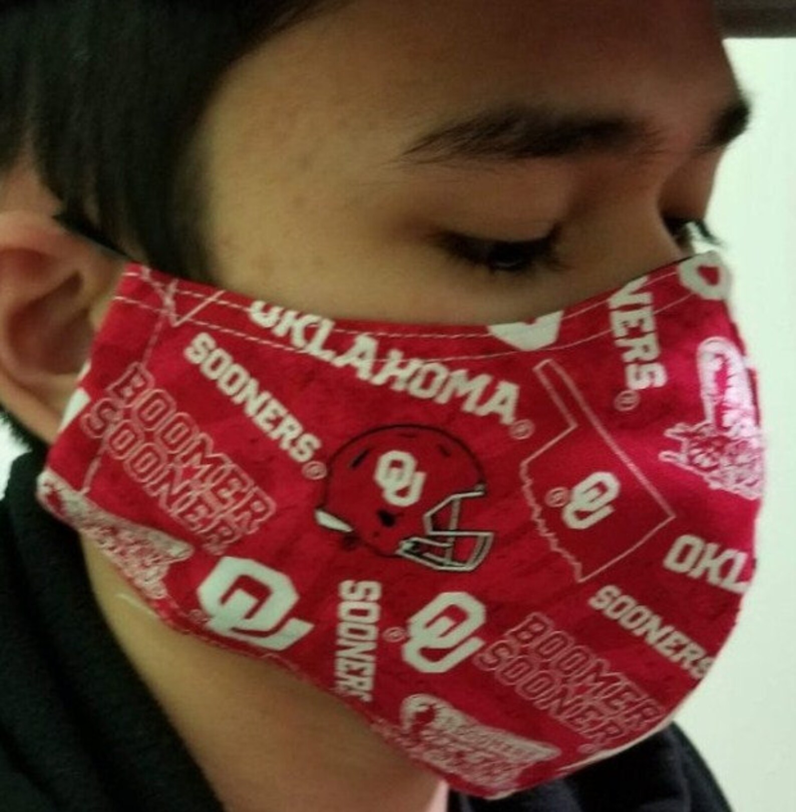 Oklahoma sooners face mask university of oklahoma face mask Etsy