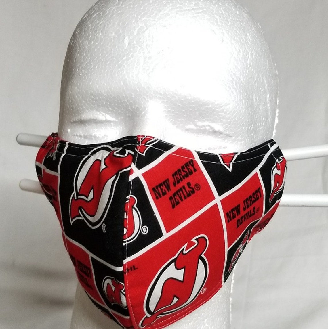 New jersey devils face mask BREATHABLE 2 3 4 layers nose Etsy