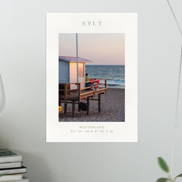 Sylt Sonnenuntergang Poster A3