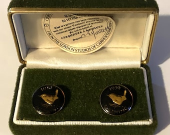 1939 George VI Farthing Cufflinks.