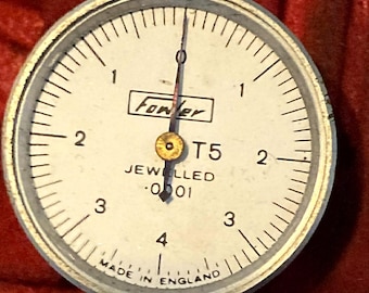 Vintage 1960's Fowler T5 Dial Test Indicator, .0001"