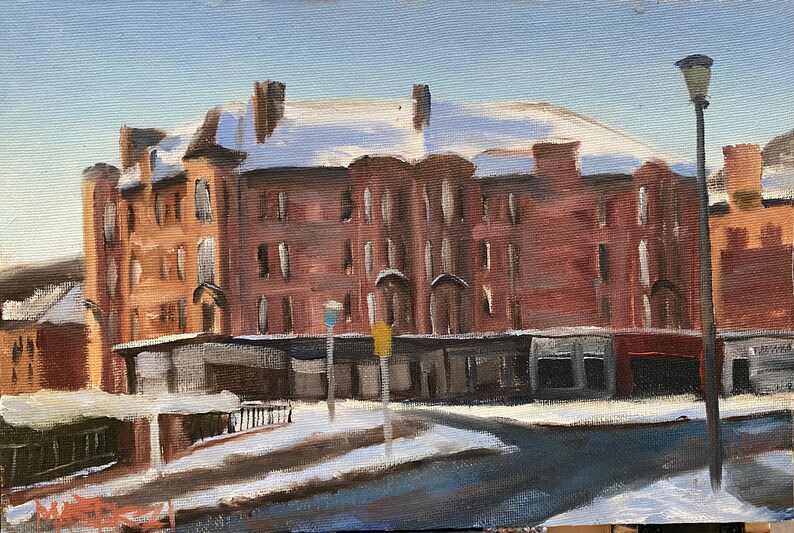 Holmlea Road Tenements Original Oil Painting Glasgow Southside Scotland