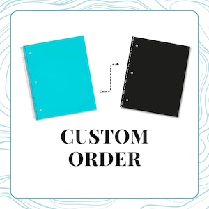 Custom spiral notebook cover template SVG and PNG cut files, personalized notebook template for your cover.