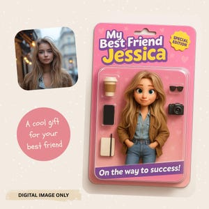 Custom Action Figure Portrait | Personalized Collectible Toy |  Starter Pack Blister Box | Digital Gift for Him, Her, Friends