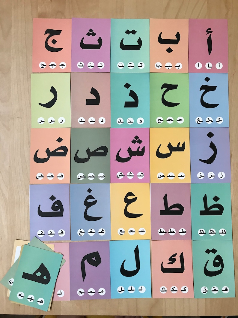 23 arabic alphabet letters to download psd pdf free - learn arabic