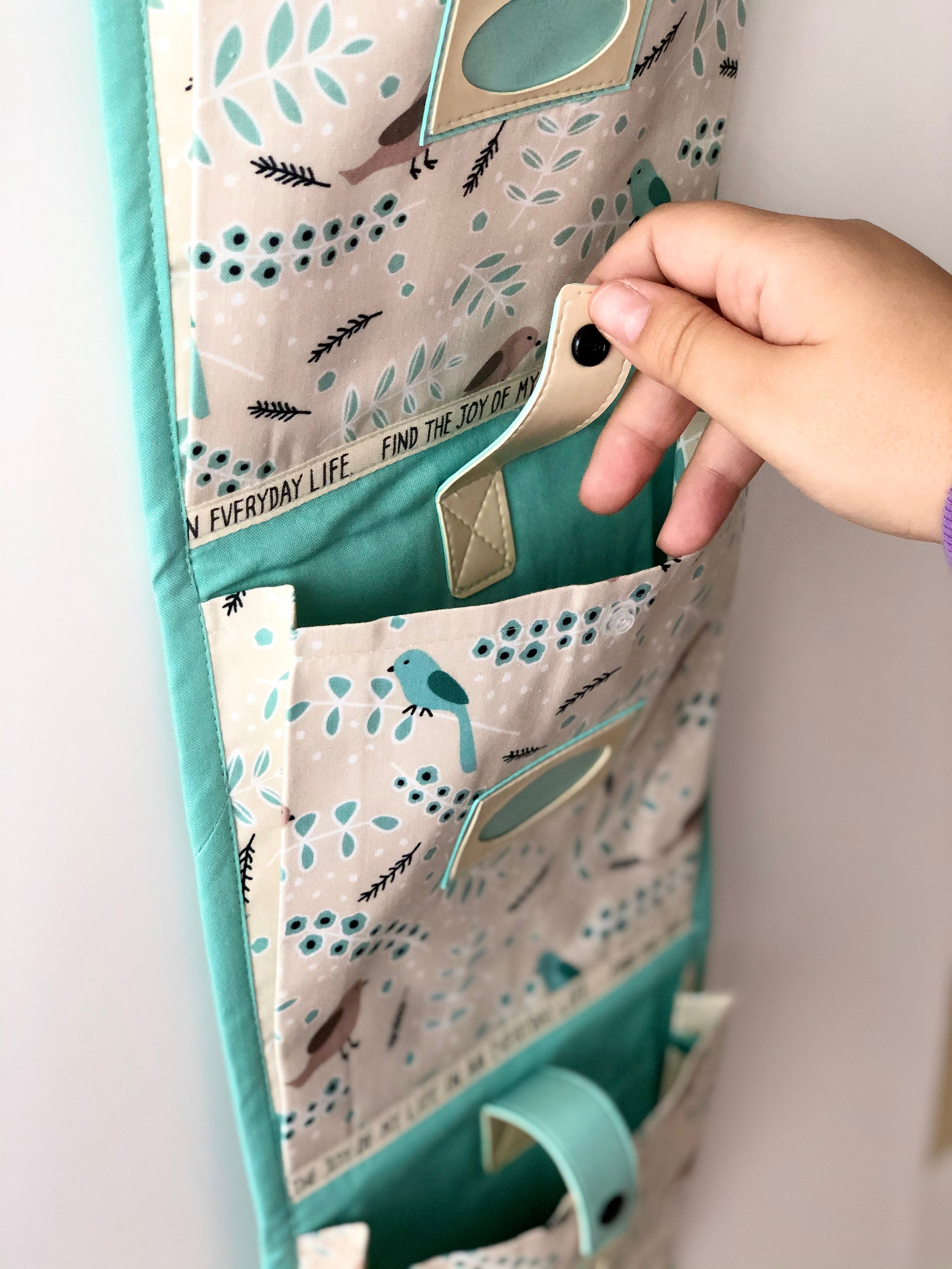 Wall hanging storage organizer nursery organizer handmade Etsy