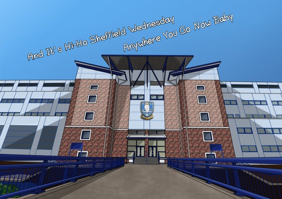Hi Ho Sheffield Wednesday Hillsborough Print South Stand Etsy Hi Ho Sheffield Wednesday Hillsborough Print South Stand Etsy