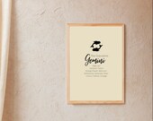 The Impulsive Gemini Zodiac Digital Art Print