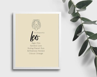 The Respectful Leo Zodiac Digital Art Print i