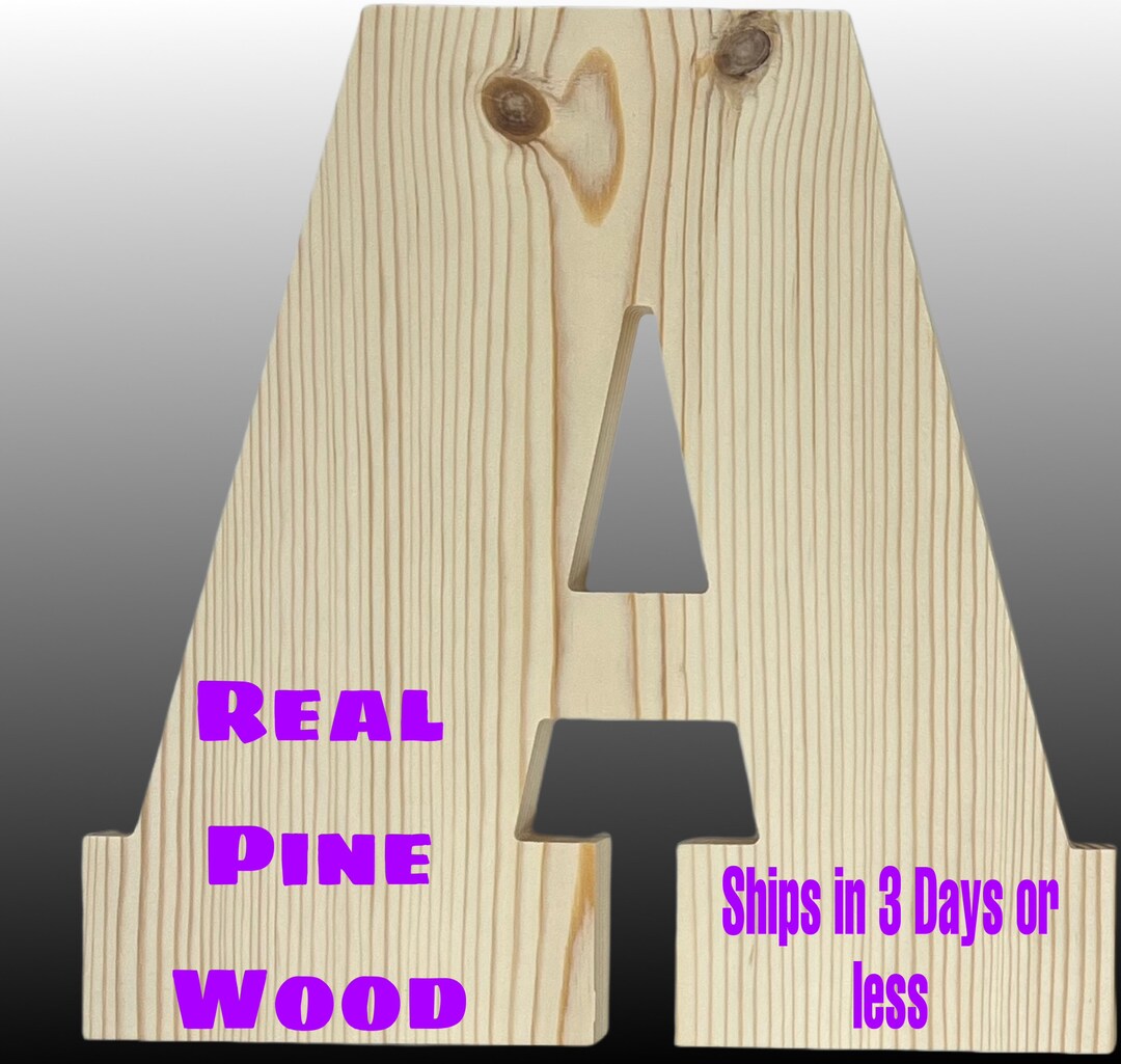 Solid Pine Custom Wood Letters for Nursery Home Decor Wall Etsy