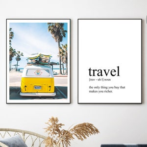 Travel Print Set: Vintage Van & Definition Art (Digital Download)