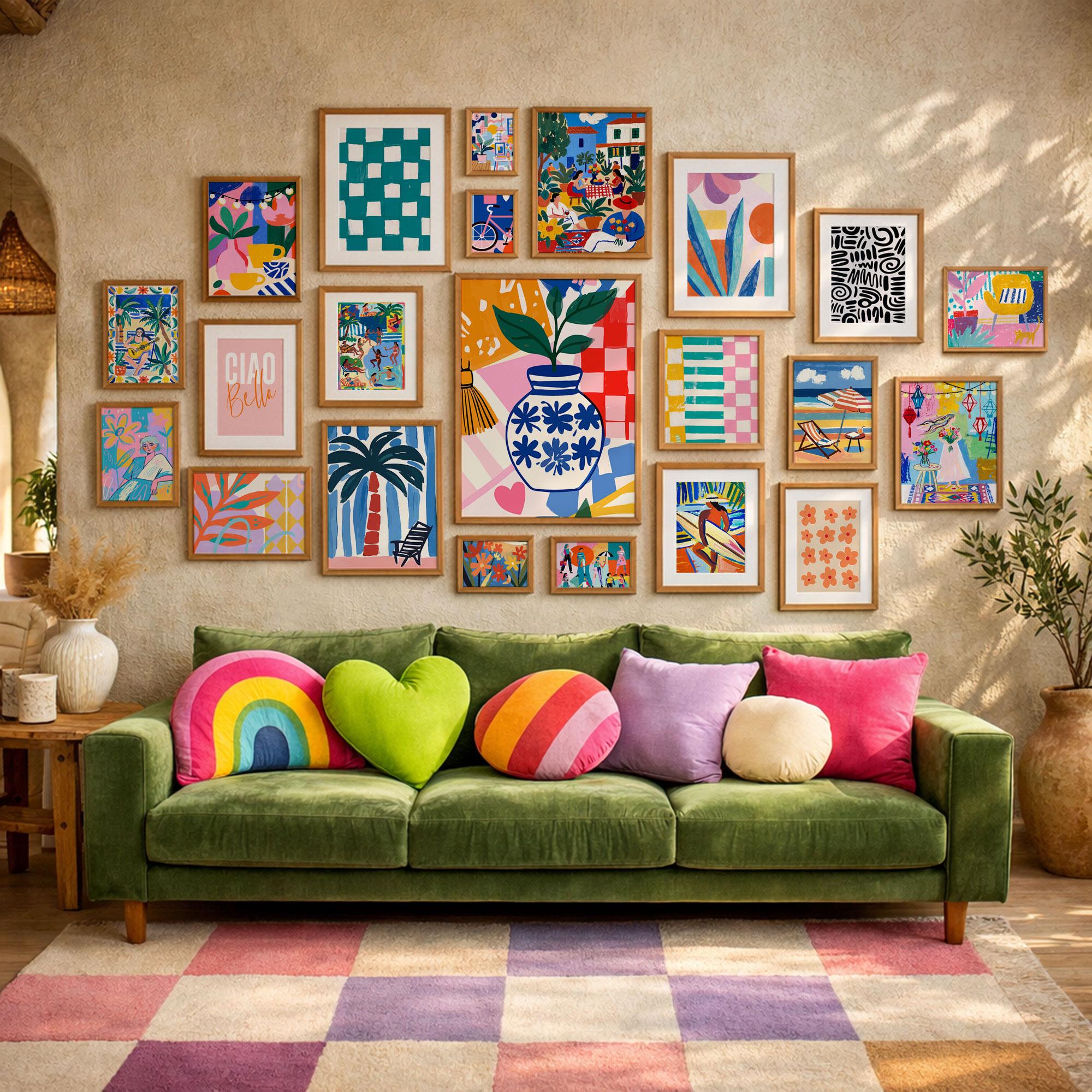 Dopamine Decor Gallery Wall Set 22 Colorful Maximalist Printable