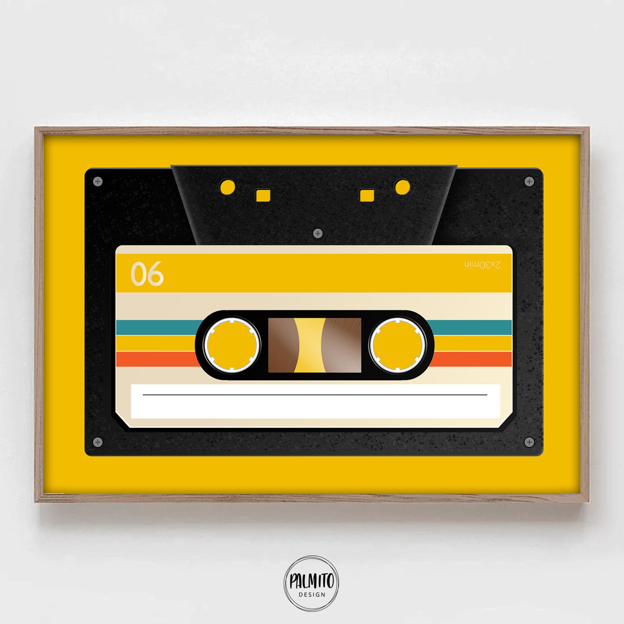 Poster for Sale avec l'œuvre « Cassettes de musique rétro - Cassettes audio  des années 70, 80, 90 - HiFi / Stéréo Nostalgie ! » de l'artiste  RetroTeeStudio
