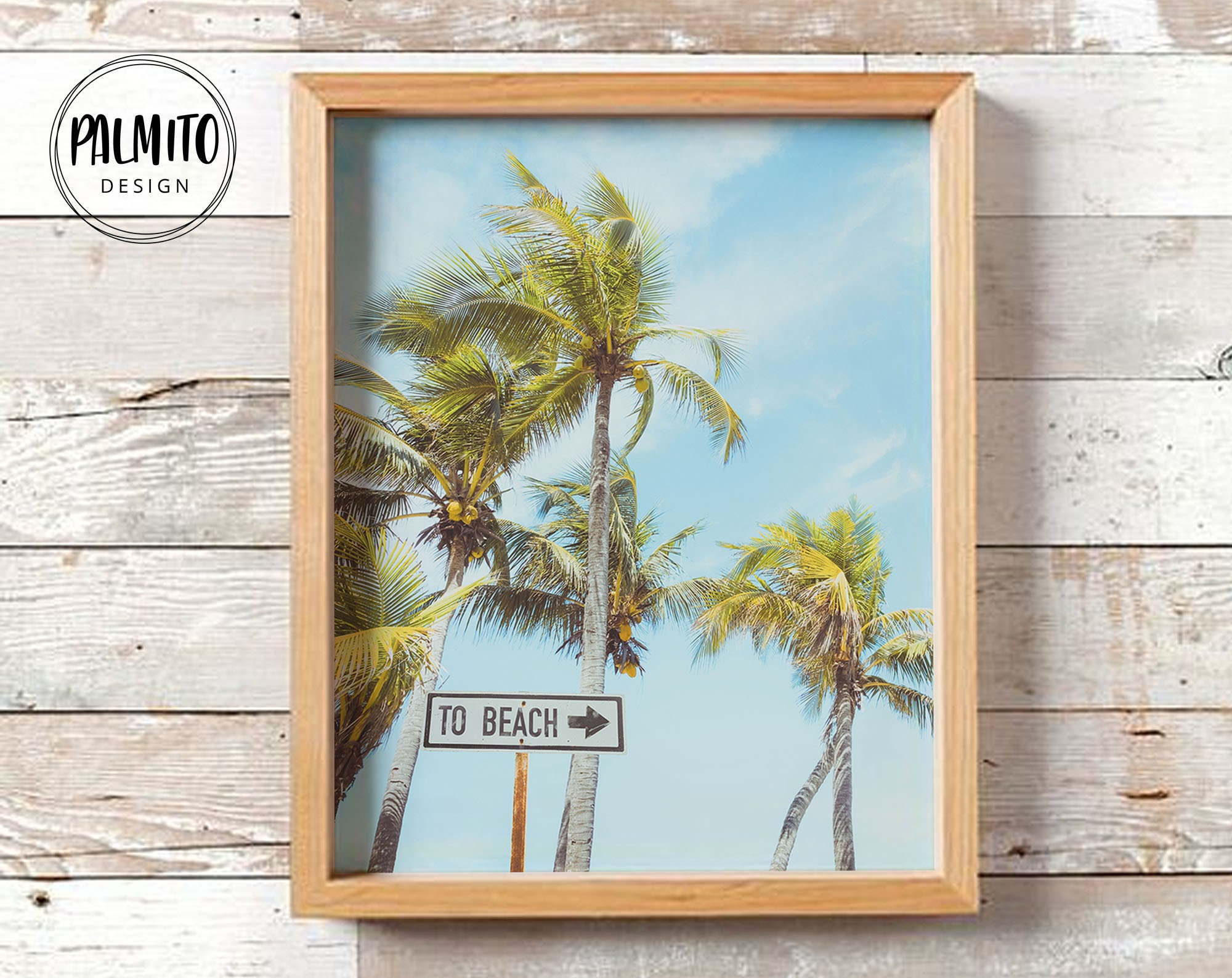 Printable Palm Trees Wall Art to Beach Sign Print Palm Tree - Etsy