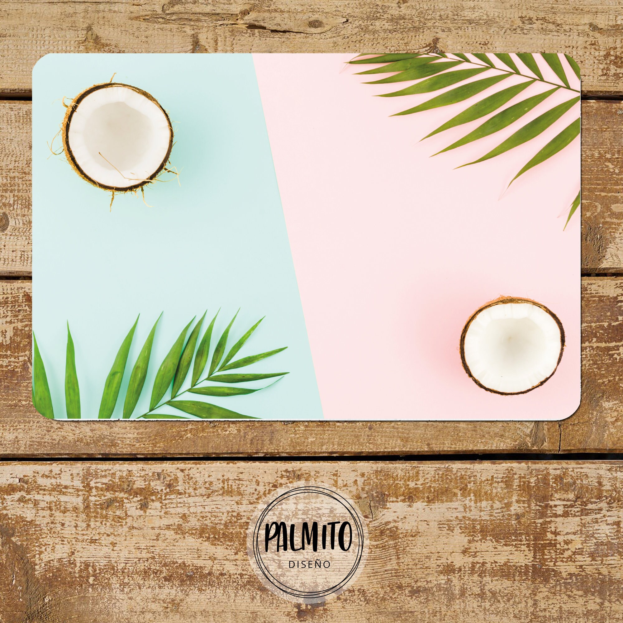 Coconuts Printable Placemats Set Rustic Placemats Coconuts - Etsy