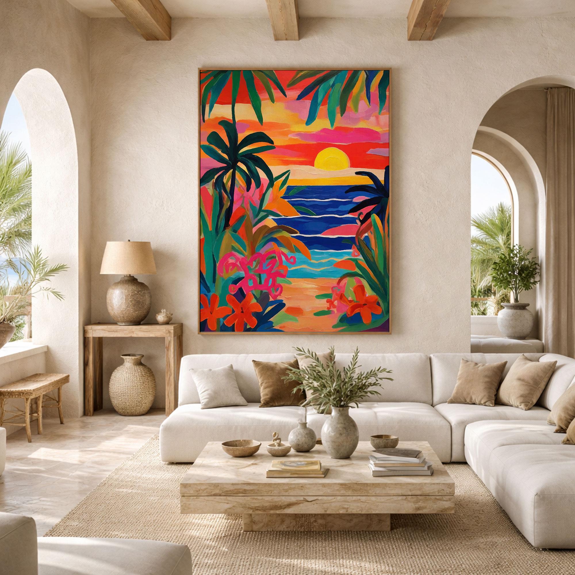 Colorful Gallery Wall Set, Floral Wall Art, Bright Wall Art