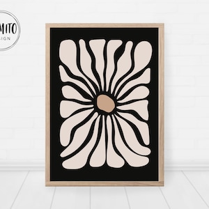 Matisse Flower Print: Boho Abstract Floral Wall Art (Digital Download)