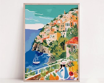 Amalfi Coast Print: Italian Riviera Coastal Decor (Digital Download)