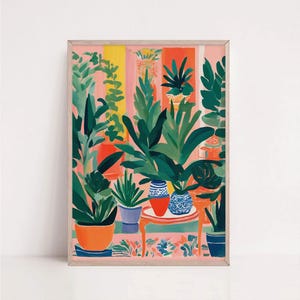 Tropical Plant Wall Art Print: Vibrant Indoor Garden Decor (Digital Download