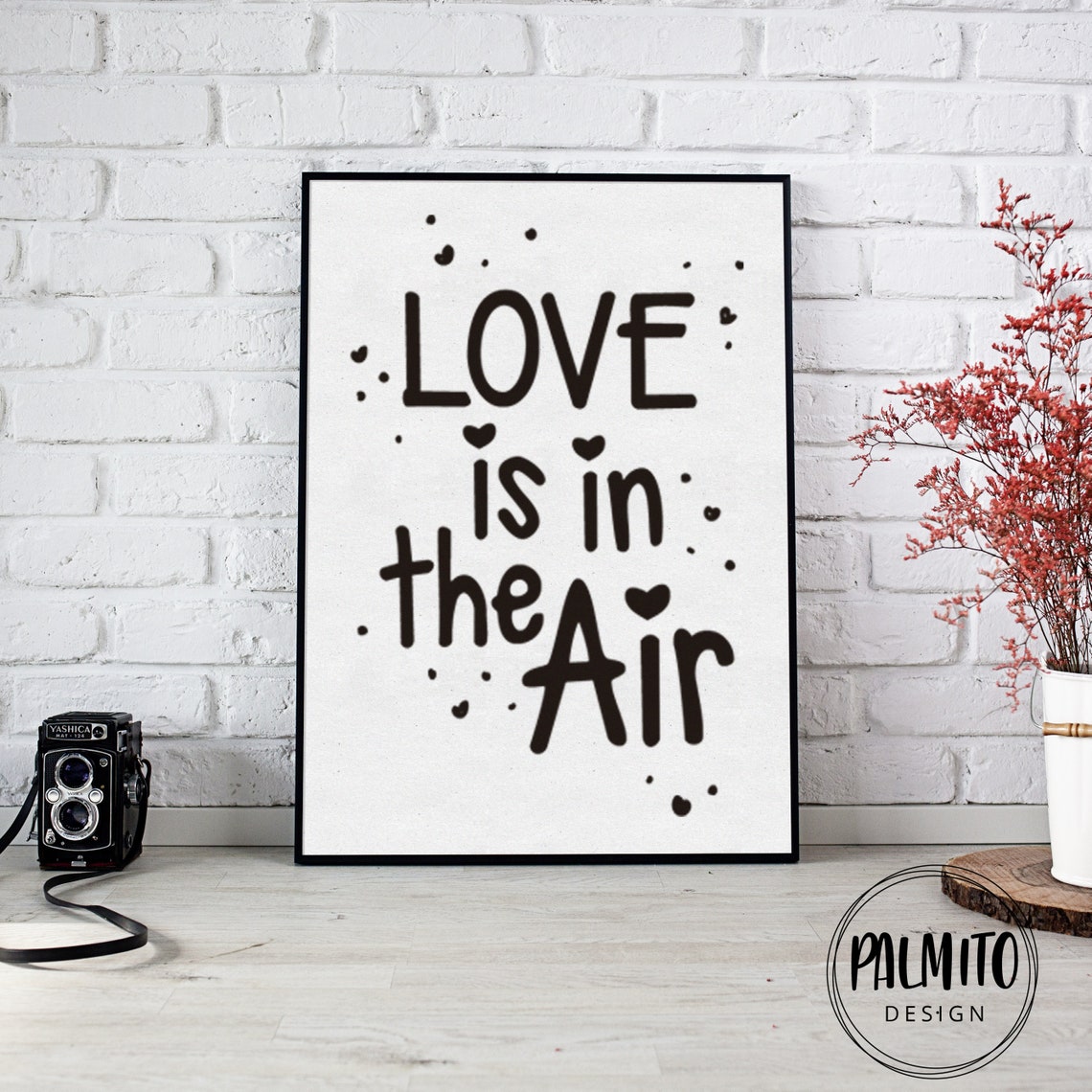 Love is in the air love printable wall art love digital Etsy