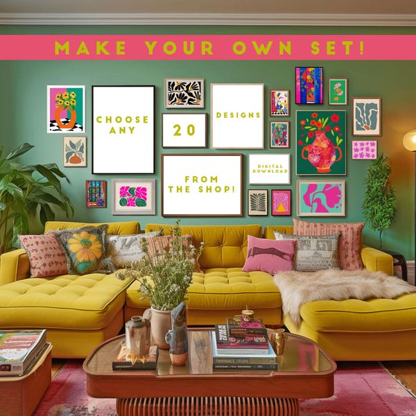 Custom Gallery Wall Art Set: kies 20 prints (digitale download)