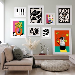 Dopamine Decoration Colorful Abstract Gallery Wall Art Prints: Eclectic ...
