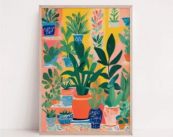Botanische Wandkunst: Bunte Tropische Pflanze Druck (Digitaler Download